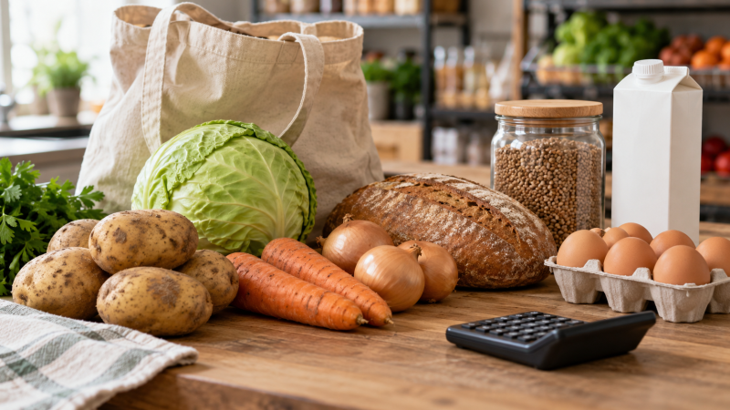 Минимальная продуктовая корзина в России подешевела на 1,5% за месяц